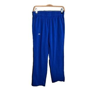 Under Armour Command Warm-Up Pants High Rise Royal Blue Sweat Pants Size Small